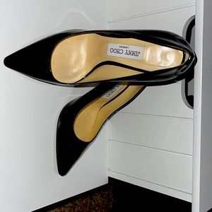 Jimmy Choo London Black Patent Leather Heel